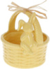 Конфетница-кашпо «Зайка в корзинке» 16х16х14.5см, керамика, жёлтый