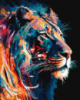 Картина за номерами - Граціозний лев з фарбами металік extra ©art_selena_ua Идейка 40х50 см (KHO6517)