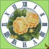 Схема часов Желтые розы