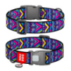Нашийник для собак нейлоновий WAUDOG Nylon з QR паспортом, малюнок «Інді», пластиковий фастекс, XXL, Ш 35 мм, Дов 46-70 см