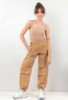 Жіночі бежеві брюки-палаццо