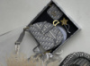 Набір подарунковий Dior Saddle - сумка сідло та кархолдер світло-сірий