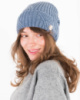 Жіноча зимова синя шапка