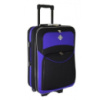 Дорожня валіза на колесах Bonro середня чорно-фіолетова