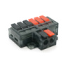 Клемма с нажимными зажимами 6на2--проводная  LT-62, 1/3-pin, 250V, 32A, 0.2-4mm2, 14,5/36*30*11mm, серая
