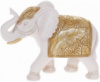 Декоративная статуэтка «Слон» 20.5х8.5х17см, полистоун, белый с золотом