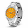 Чоловічий годинник Casio MTP-1302PD-9A Classic з оранжевим циферблатом та сталевим браслетом