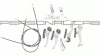 Тормоз велосипеда V-brake (хром) (+2 ручки, +2 троса L-1123/720mm) YKX (D-4714)