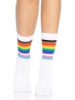 Носки женские в полоску Leg Avenue Pride crew socks Rainbow, 37–43 размер