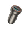 Автомобільний зарядний пристрій BOROFONE BZ32A Fresh PD30W+QC3.0 car charger metal gray (6941991118579)