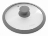 Крышка стеклянная Fissman ARCADES Ø20см с силиконовым ободом (серый мрамор)