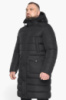 Куртка мужская Braggart зимняя длинная с капюшоном - 63814 чёрный цвет