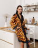Халат женский из плюшевого велюра эксклюзивный Leopard 18273 XS-S