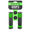 Гріпси керма Grey's з гумовим покриттям 130мм чорно-зелені 2шт