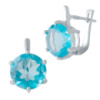 Серебряные серьги CatalogSilver с аквамарином nano (2016830)
