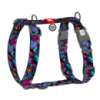 Шлея для собак анатомічна H-подібна WAUDOG Nylon з QR-паспортом, малюнок «Нескінченні світи», пластиковий фастекс, XL, Ш 35 мм, A 60-100 см, B...