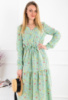 Жіноча світло-бірюзова сукня з квітковим принтом