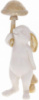 Декоративная статуэтка «Кролик с грибом» 12х10х28.5см, полистоун, белый с золотом