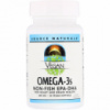 Веганская Омега-3, EPA-DHA, 300 мг, Source Naturals, 30 желатиновых капсул