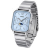 Чоловічий годинник Casio MTP-M305D-2A — сталевий браслет, синій циферблат та індикація фаз місяця