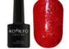 Komilfo Liquid Glam Gel №LGG013 (червоний, блискітки), 8 мл.