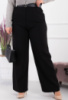 Жіночі чорні брюки-палаццо батал