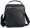 Сумка месенджер шкіряна 720247 Чорна