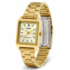 Жіночий годинник Casio LTP-V007G-9E золотистий з прямокутним корпусом та металевим браслетом