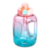 Бутылка для воды спортивная 1.6 л пластиковая с трубочкой с ремешком 22 см Розовая HP-14-35P