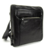 Чорний чоловічий шкіряний месенджер у гладкій шкірі 74143A
