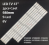 LED підсвітка TV LG47 inch 4-5led A/B Square Lens DRT3.0 1шт. A+1шт. B (980mm.)