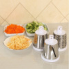 Овощерезка мультислайсер Tabletop Drum Grater Kitchen Master Терка для овощей и фруктов 3 насадки. EB-884 Цвет: белый