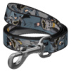 Повідець для собак нейлоновий WAUDOG Nylon, малюнок «Тінь Бетмена», M, Ш 20 мм, Дов 122 см