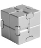Бесконечный кубик RESTEQ, антистресс Infinity Cube 38 мм. Игрушка-антистресс из алюминиевого сплава