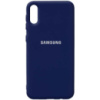 Чохол Silicone Cover Full Protective (AA) Для Samsung Galaxy A02 (Темно-синій / Midnight blue) - купити в SmartEra.ua