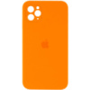 Чохол Silicone Case Square Full Camera Protective (AA) Apple iPhone 11 Pro (5.8«») (Помаранчевий / Bright Orange) - купити в SmartEra.ua