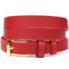 Яскравий тонкий шкіряний ремінь для жінок 722951 Червоний