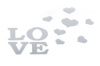 Дзеркальний декор акриловий самоклеючий Love срібло, 11шт (D) SW-00002495