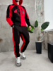 Спортивний костюм утеплений чоловічий чорно червоний