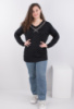 Жіноча чорна кофта з декором