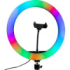 Кільцева LED лампа RGB MJ38 (38см) (1 кріплення) (управління на дроті + пульт) (10)