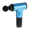 Ручной ударный массажер для тела с 4 насадками Fascial Gun KH-320 Blue