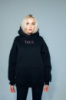 Худі чорне жіноче ДТФ | 32-037