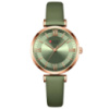 Жіночий годинник Curren 9079 Rose Gold-Light Green з мінеральним склом та зеленим ремінцем