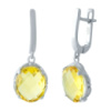 Серебряные серьги CatalogSilver с цитрином nano (1967850)