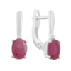 Серебряные серьги CatalogSilver с натуральным рубином 2.313ct (2187936)