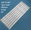 LED підсвітка TV 43« 3V 4led 402mm LED43T11N LED42J168 SVH420AA7-4LED-REV 7шт.