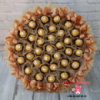 Шикарний золотистий букет з цукерок Ferrero Rocher солодкий подарунок для дівчини чи жінки