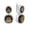 Серебряные серьги CatalogSilver с натуральным раухтопазом (дымчатым кварцем) 15.475ct (2180623)