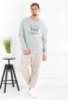 Чоловічий сірий світшот із принтом